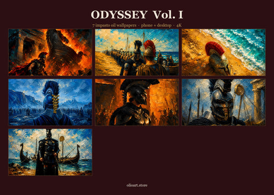 ODYSSEY Vol. I - 7 Oil-Painted 4K Wallpapers | Phone + Desktop